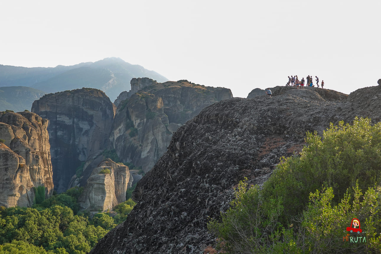 Esperando el atardecer en Meteora