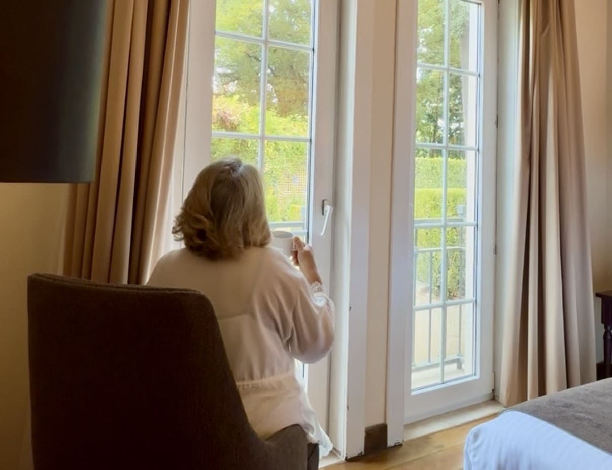 Habitación con vistas al jardín en el Hotel Quinta de las lágrimas